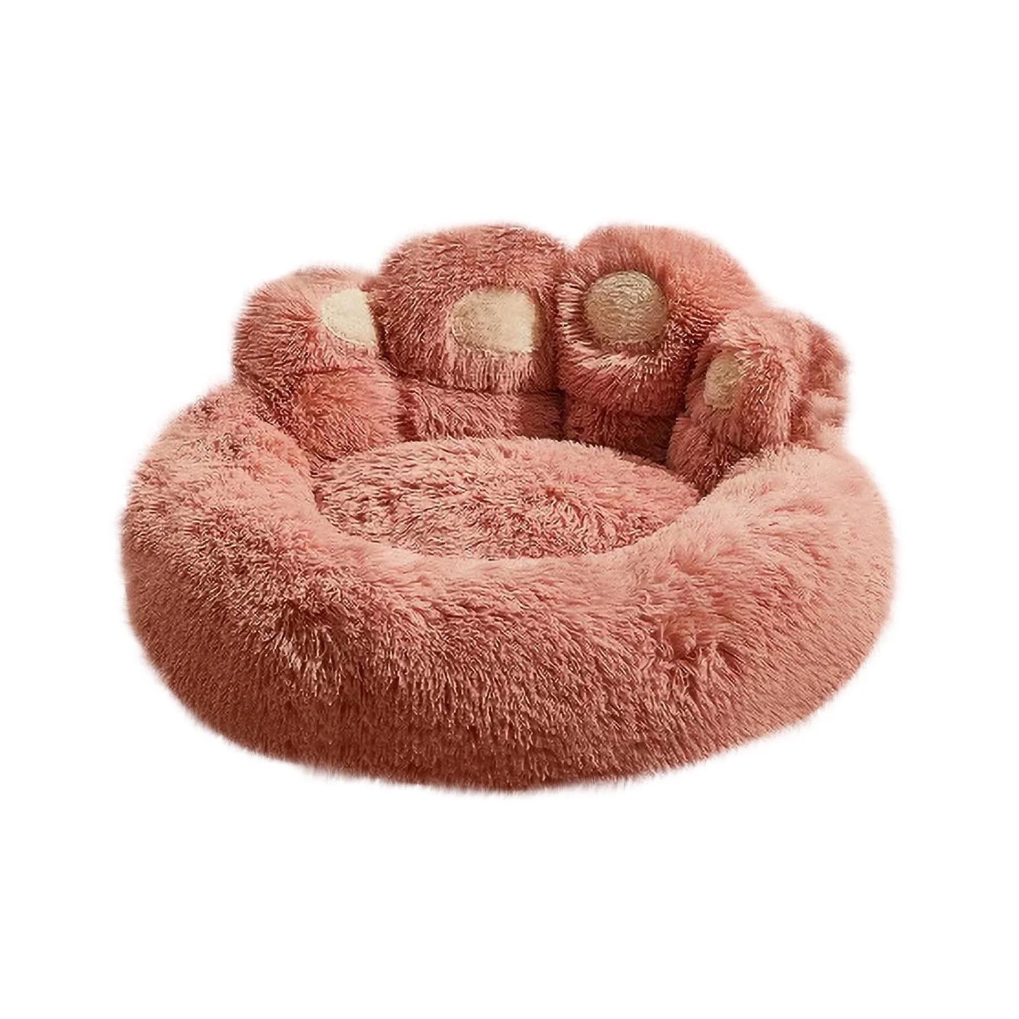 Clearance Dog Bed Cat Pet Sofa Cute Shape Comfortable Cozy Pet Sleeping Beds for Small, Medium, and Large Dogs and Cats, Soft Fluffy Faux Fur Cat Cushion Dog Bed, Pink, 23.6 Inch